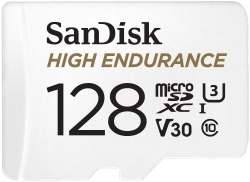 SANDISK HIGH ENDURANCE MICROSDHC CARD SQQNR 128G UHS-I C10 U3 V30 100MB/S R 40MB/S W SD ADAPTOR SDSQQNR-128G-GN6IA