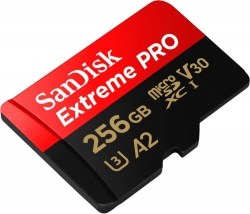 SANDISK SDSQXCZ-256G-GN6MA TF Extreme PRO A2 V30 UHS-I/U3 170R/90W WITH SD ADAPTER