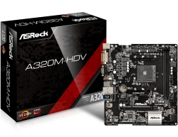 Asrock A320m-hdv Ryzen Am4 Amd A320 Microatx Pcie 3.0 (x16) Sata3 / M.2 Ddr4 D-sub (vga) Dvi-d Hdmi