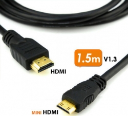 Generic Mini Hdmi To Hdmi 1.5m Hdtv Hddv V1.3 Type C/ A For Android Mobile Phone Or Tablet Acbezcminihdmi1-5m