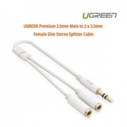 Ugreen Premium 3.5mm Male To 2 X 3.5mm Female Slim Stereo Splitter Cable Acbugn10739