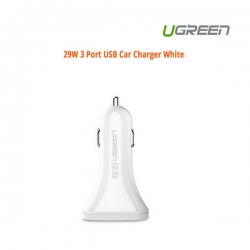 Ugreen 29w 3 Port Usb Car Charger White Acbugn40285 Acbugn40285