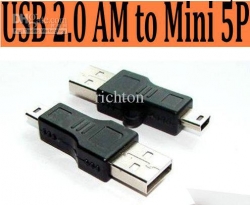 Generic Adapter: Usb2.0 Am (male) To Mini (male)