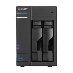 Asustor 2-Bay Nas Intel Celeron Quad-Core 4 Gb So-Dimm Ddr3L Gbe X 2 Usb 3.0 & Esata Wol System Sleep Mode Aes-Ni Hardware Encryption With Loc As6202T