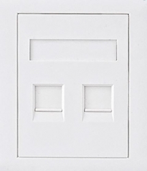 Astrotek Cat5e Rj45 Wall Face Plate 86x86mm 2 Port Socket Kit Atp-sc-5e-2