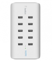 Belkin 10 Port 2.4a Usb Charging Station 120 W Ext Power Supply B2b139au