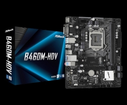 ASRock B460M-HDV Micro-ATX Motherboard: B460 Socket 1200 For 10th Gen Intel Processors 2x DDR4, 4x SATA 6Gbps, 1x M.2 (B460M-HDV)