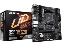 Gigabyte Motherboard B550 Micro-ATX: Socket AM4 For AMD Ryzen Processors 2x DDR4, 4x SATA 6Gb/s, M.2, USB 3.2 (GA-B550M-S2H)