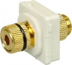 4cabling Banana Plug To Binding Post Black (white Bezel) 05bc5b