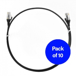 4C 1.5M Pack Of 10 Ethernet Network Cable. Black (004.004.2004.10PACK)