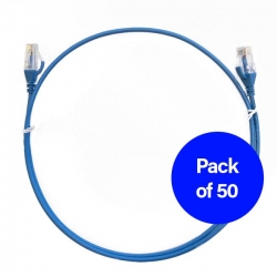 4C 1.5M Cat 6 Ultra Thin Lszh Pack Of 10 Ethernet Network Cable. Blue (004.004.0004.50PACK)