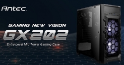 Antec Gx202 White Atx 2X White Led Side Window Mesh Air Intake Cable Management. Gaming Case Gx202