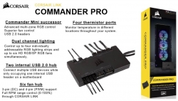 Corsair Commander Pro Digital Fan Hub And Rgb Lighting Controller. 2 Years Warranty Cl-9011110-ww