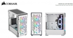 Corsair Icue 220T Rgb Airflow Smart Atx Matx Mini-Itx Case - White. 2 Years Warranty Cc-9011174-Ww