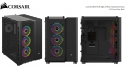 Corsair Crystal Series 680X Rgb High Airflow Tempered Glass Atx Smart Case Black. Cc-9011168-Ww