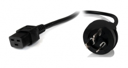 8ware Power Cable From 3-pin 15a Au Male To Iec C19 Female Plug In 2m Rc-3086au-020