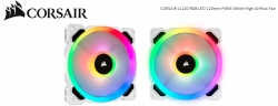 Corsair Light Loop Series White Ll120 Rgb 120Mm Pwm Fan Single Pack Co-9050091-Ww