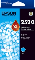 Epson 252xl Cyan Ink Cartridge Suits Wf3620/ 3640/ 7610/ 7620 C13t253292