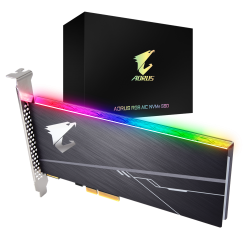 Gigabyte Aorus Aic Pcie X4 Nvme Ssd 1Tb - 3480/ 3080 Mb/ S 610K/ 530K Iops 3D Tlc Toshiba Bics3 1600Tbw 1024Mb 1.8 Mil Mtbf Rgb 5Yrs Gp-Asacne2100Tttdr