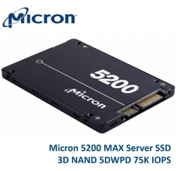Micron 5200 Max 480Gb 2.5" Sata3 6Gbps 7Mm Server Data Centre Ssd 3D Tlc Nand 540R/ 460W Mb/ S