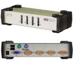 Aten 4 Port Kvmswitch Ps2-usb Cables Inc Cs-84u