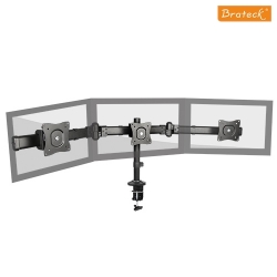 Brateck Outstanding Three Lcd Desk Mounts With Desk Clamp Vesa 75/ 100mm Up To 27" Ldt06-c03