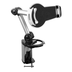 Brateck 2-In-1 Aluminum Tablet Desk Clamp Holder (Desk Stand/ Wall Mount) For Most 7"-10.4" Tablets Pad18-02