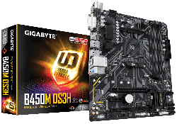 Gigabyte B450m Ds3h Ryzen Am4 Matx Motherboard 4xddr4 3xpcie 1xm.2 Dvi Hdmi Raid Gbe Lan 4xsata