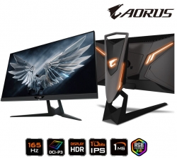 Gigabyte Aorus Fi27Q-P 27" Tactical Gaming Monitor Hdr 165Hz 1Ms Freesync G-Sync 10Bits Ips Dci-P3 Swivel Pivot Tilt Height Adjust Hdmi Dp Fi27Q-P