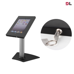 Brateck Anti-theft Secure Enclosure Countertop Stand For Ipad- Black With Adjustable Height Functio