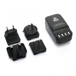 Mbeat Gorilla Power 4 Port 6.8a 34w Usb World Travel Charger Chgr-4u-blk