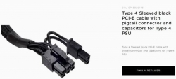 Corsair Cp-8920143 Type 4 Sleeved Black Pci-E Cable. Cp-8920143