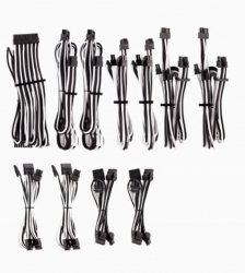 Corsair For Corsair Psu - White/ Black Premium Individually Sleeved Dc Cable Pro Kit Type 4