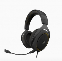 Corsair Hs60 Pro Black/Yellow Trim Stereo 7.1 Surround Gaming Headset Black With Yellow Trim. Ca-9011214-Ap