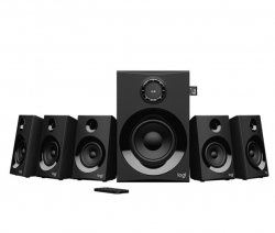 Logitech Z607 5.1 Surround Sound Speakers Sd Usb Fm 160 Watts 133.35 Mm Subwoofer Extra-Long Rear Cables 980-001318