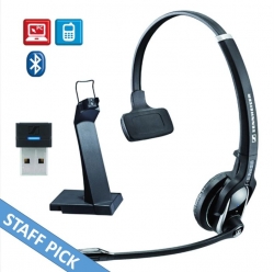 Sennheiser Mb Pro 1 Uc Ml Bluetooth Headset Connects To : Pc Smart Phones And Soft Phones Via Bluetooth Certified For Skype For Business. 506043