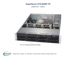Supermicro Superserver 6029P-Tr 2U Rackmount Dual Socket Lga3647 16X Dimm Intel C621 2 X 1Gbe Impi