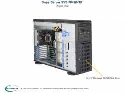 Supermicro Superserver 7049p-tri 4u Tower Dual Socket Lga3647 16x Dimm Intel C621 2 X Gb Lan Impi