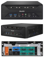 Shuttle Xc60j Fanless 3l Pc - Celeron J3355 2x Ddr3l Sodimm 1x 2.5 Or 3.5" Hdd M.2 8x Rs232 1x