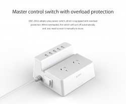 Orico Odc-2a5u (2 Ac Outlets With 5 Smart Charging Usb 40w Ports Surge Protector) Orico Odc-2a5u-au