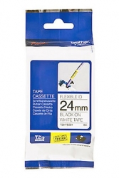Brother Tzefx251 | 24mm Black On White Flexible Tze Tape Tzefx251