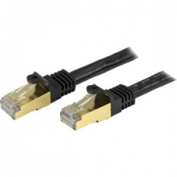 Startech Cat6a Patch Cable - Shielded (stp) - 7 Ft. Black C6aspat7bk