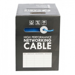 Cat 6a S/ Ftp Cable Roll 305m W/ Pvc Jacket On Reel: Blue Sld.c6asftp.blue