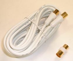 Sansai Tv/ Video Rf Cable With Gender Changer 5m M-m Coaxial Cable With Adaptor Cb-5m