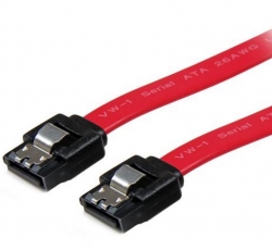 Astrotek Sata3.0 Data Cable 30cm 7 Pins Straight To 7 Pins Straight With Latch Red Nylon Jacket