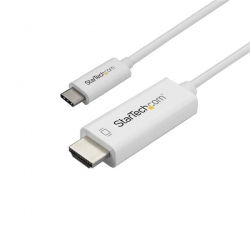 Startech Usb C To Hdmi Cable - 1m - White - 4k At 60hz - Computer Monitor Cable - Usb C Cable -