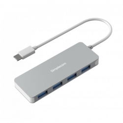 Simplecom Ultra Slim Aluminium Usb 3.1 Type C To 4 Port Usb (Ch320 Silver)