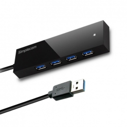 Simplecom Ch341 Usb 3.0 External 4 Port Hub Built-in 0.5m Cable For Pc Laptop Ch341