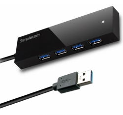 Simplecom Usb 3.0 External 4 Port Hub Built-in 0.5m Cable For Pc Laptop Ch341