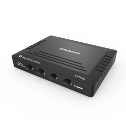 Simplecom Cm340 Mechanical 4 Way Manual Push Button Hdmi Switch Box 4 Port 4k Uhd Hdcp Cm340
